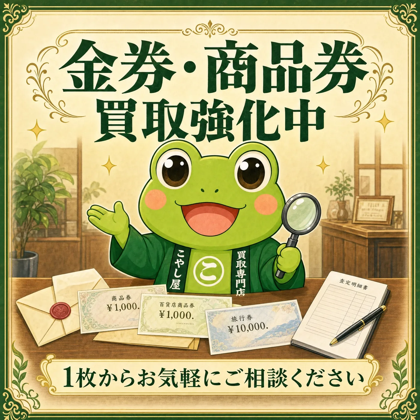 金券・ギフト券・収入印紙の買取案内